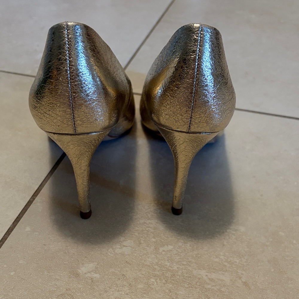 a new day Metallic Gold Pointed-Toe Pumps - Picture 5 of 7